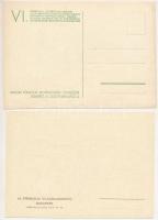 1935 Budapesti VI. Főiskolai Világbajnokságok s: N. Török - 2 db régi sport reklám képeslap / 6th In...