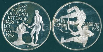 1989. 500Ft Ag "Nyári olimpia-Barcelona" + 500Ft Ag "Téli olimpia-Albertville" p...