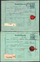 cca 1870-80 5 db futott magyar szállítólevél, részben sérült és vágott; cca 1930 1 db kitöltetlen sz...