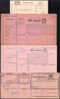 cca 1870-80 5 db futott magyar szállítólevél, részben sérült és vágott; cca 1930 1 db kitöltetlen sz...
