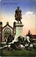 1915 Miskolc, Szemere szobor, zsinagóga. Kiadja Glass és Tuscher (kopott sarkak / worn corners)