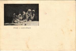 1934 Főznek a cserkészleányok. Magyar Cserkészleány Szövetség kiadása / Hungarian girl scouts, cooking (EB)