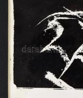 Gellér B. István (1946-2018), 2 db mű: Gesztusok, 1969. Monotípia, papír, mindkettő jelzett a hátold...