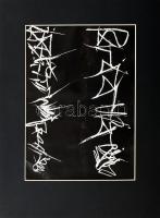 Gellér B. István (1946-2018), 2 db mű: Gesztusok, 1969. Monotípia, papír, mindkettő jelzett a hátold...