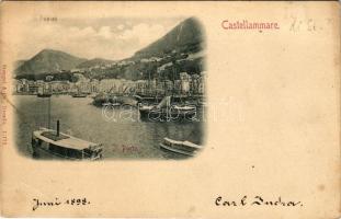 1898 (Vorläufer) Castellammare di Stabia, Il Porto / port (glue marks)