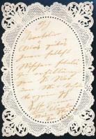 cca 1880 Régi csipkés szentkép