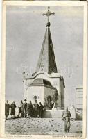 1936 Kajmakcalan, Kaimakchalan, Kaimaki, Voras (Bitola, Bitolj); Chapelle / Serbian-built Orthodox chapel on the peak commemorating the Battle of Kaymakchalan (worn corners)