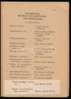 Az 1947. évi szeptember hó 16-ára összehívott Országgyűlés Képviselőinek lakáskönyve. 1947. december...