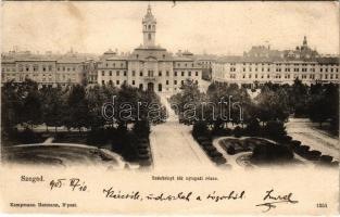 1903 Szeged, Széchenyi tér nyugati része. Kiadja Kampmann Hermann (EK)