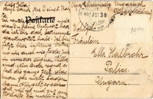 1908 Uhersky Ostroh, Magyarsárvár, Ungarisch Ostra; Piseker Allee / promenade, bicycle (Rb)