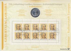 Németország 1999. 10M Ag "SOS-Gyermekfalvak" + 10M Ag "Goethe - Weimar" nagyalak...