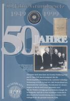 Németország 1999. 10M Ag "50 éve alapították az NSZK-t" nagyalakú emlékíven elsőnapi bélye...