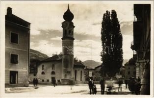 Lienz (Tirol), Kaiser Josef-Platz, K. k. Tabak-Trafik / square, Franciscan church, tobacco shop. Foto-Technik A. Stefsky