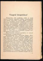 Némethy Béla: Visegrádi kalauz. A Visegrádi vár történetével, a várromok magyarázatával és a mai Vis...