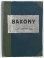 Dornay Béla: Bakony. Thirring - Vigyázzó: Részletes magyar utikalauzok. II. Dunántól. Bp., 1927, Turistaság és Alpinizmus,  1 (kihajtható térkép) t.+2+424 p.+4 (közte 3 kihajtható látkép, és 1 db képtábla) t. Átkötött félvászon-kötésben, kissé kopott borítóval.