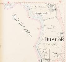1891-92 Dusnokpuszta (Sajószentpéter) kisközség felvételi előrajzai és Dusnokpuszta adóközség határl...