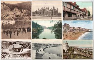 40 db RÉGI angol város képeslap szép állapotban / 40 pre-1945 British town-view postcards in nice condition