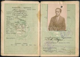 1924 Bp., Magyar Királyság által kiállított fényképes útlevél / Hungarian passport