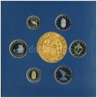 2013. 5Ft-200Ft (6xklf) forgalmi sor szettben + 2013. "I. Lajos aranyforintja" aranyozott ...