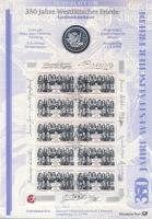 Németország 1998. 10M Ag "Wesztfáliai béke" nagyalakú emlékíven elsőnapi bélyegzős bélyeg-kisívvel T:BU