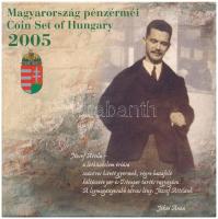 2005. 1Ft-100Ft (7xklf) forgalmi sor szettben + 2005. 10Ft "József Attila" T:PP kis patina Adamo FO39