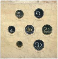 2005. 1Ft-100Ft (7xklf) forgalmi sor szettben + 2005. 10Ft "József Attila" T:PP kis patina...