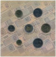 2002. 1Ft-100Ft (7xklf) + 100Ft "Kossuth" forgalmi sor szettben T:BU patina, a külső védőt...
