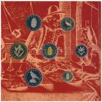 2001. 1Ft-100Ft (7xklf) forgalmi sor dísztokban, "Magyarország pénzérméi" sorozat T:PP kis...