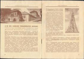 1939 A M. Kir. Honvéd Térképészeti Intézet kiállítása 20 éves fennállása alkalmából, belül foltos, l...