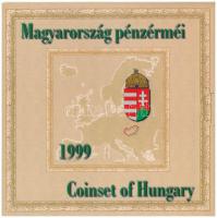 1999. 50f-100Ft (8xklf) 75 éves a Magyar Nemzeti Bank forgalmi sor dísztokban T:BU Adamo FO32.1