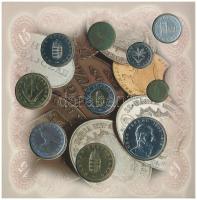 1998. 50f-200Ft (10xklf) "Magyarország pénzérméi" forgalmi sor + 100Ft Cu-Ni-Zn "1848...