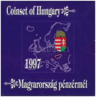 1997. 50f-200Ft (10xklf) "Magyarország pénzérméi" forgalmi sor dísztokban T:PP kis patina  Adamo FO30