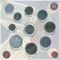 1997. 50f-200Ft (10xklf) "Magyarország pénzérméi" forgalmi sor dísztokban T:BU patina 
Ad...