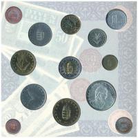 1997. 50f-200Ft (10xklf) "Magyarország pénzérméi" forgalmi sor dísztokban T:BU patina 
Ad...