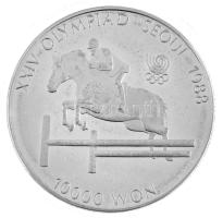 Dél-Korea 1988. 10.000W Ag "1988. Nyári Olimpiai Játékok - Szöul / Lovas sportok" T:PP /
...