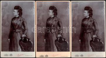 cca 1890-1910 Vegyes keményhátú portré, táj és városrészlet fotó tétel, össz. 9 db, többek közt Zágr...