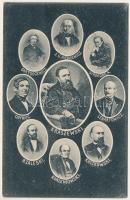 1906 Józef Ignacy Kraszewski, Julian Ursyn Niemcewicz, Władysław Syrokomla, Teofil Lenartowicz, Zygmunt Kaczkowski, Józef Korzeniowski, Bohdan Zaleski, Antoni Edward Odyniec, Julian Bartoszewicz - Tableau of Polish writers / Lengyel írók