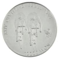 Dél-Korea 1988. 10.000W Ag "1988. Nyári Olimpiai Játékok - Szöul / Kerékpározás" T:PP /
S...
