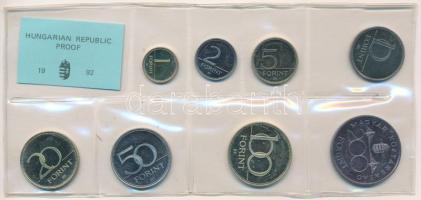 1992. 1Ft-200Ft (8xklf) érmés forgalmi sor lezárt fóliatokban T:PP patina /  Hungary 1992. 1 Forint - 200 Forint (8xdiff) coin set in sealed plastic case C:PP patina Adamo FO25.2
