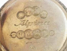 Mayer testvérek Nyíregyháza jelzett számlapos Alpine zsebóra jó számlappal, nem működő szerkezettel ...