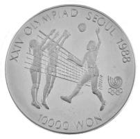 Dél-Korea 1987. 10.000W Ag "1988. Nyári Olimpiai Játékok - Szöul / Röplabda" T:PP /
South...