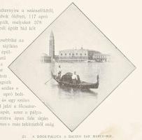 Dessewffy Arisztid: Velencze I. köt. Bp., 1896, Kosmos, XIV+2+172 p. Szövegközi és egészoldalas, fek...