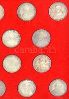 Vatikán ~1965. 21db-os, teljes Ag emlékérem-szett a II. Vatikáni Egyetemes Zsinat megnyitásának emlé...