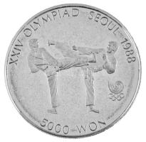 Dél-Korea 1987. 5000W Ag "1988. Nyári Olimpiai Játékok - Szöul / Tae Kwon Do" T:PP /
Sout...