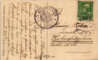 1916 Sanok, Dworzec kolejowy. M. Muschla / railway station