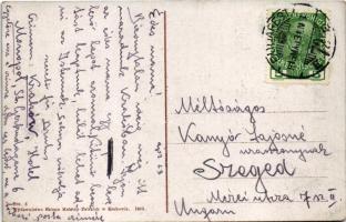 1915 Kraków, Krakkau, Krakkó; Ul. Lubicz / Lubiczgasse / street view, tram, shops, pharmacy (EK)