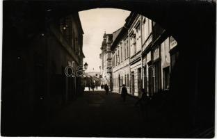 1943 Kassa, Kosice; utca, üzletek / street view, shops. Győri és Boros photo (EB)