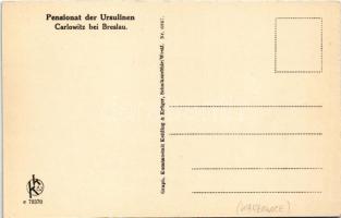 Karlowice, Carlowitz (Breslau, Wrocław); Pensionat der Ursulinen, Oekonomie