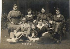 Bikszádfürdő, Baile Bicsad, Bixad; csoportkép / group photo (11,7 cm x 8,5 cm) (vágott / cut)