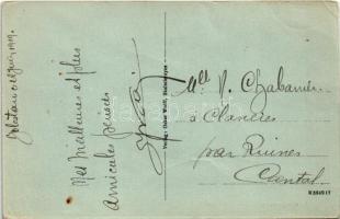 1919 Skalmierzyce, dworzec / Bahnhof / railway station (creases)